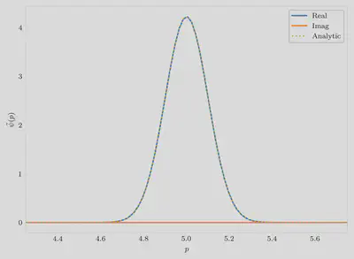 Wave function in momentum space